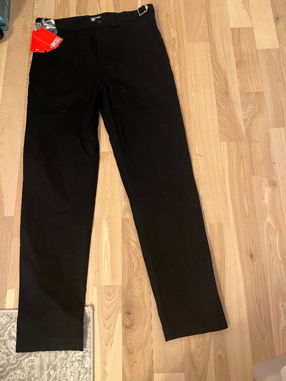 Diesel Black P Lars trousers with Side Adjusters